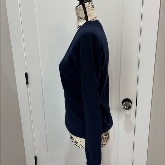 Charter Club Navy Blue Cashmere V-Neck Sweater - Picture 2 of 6